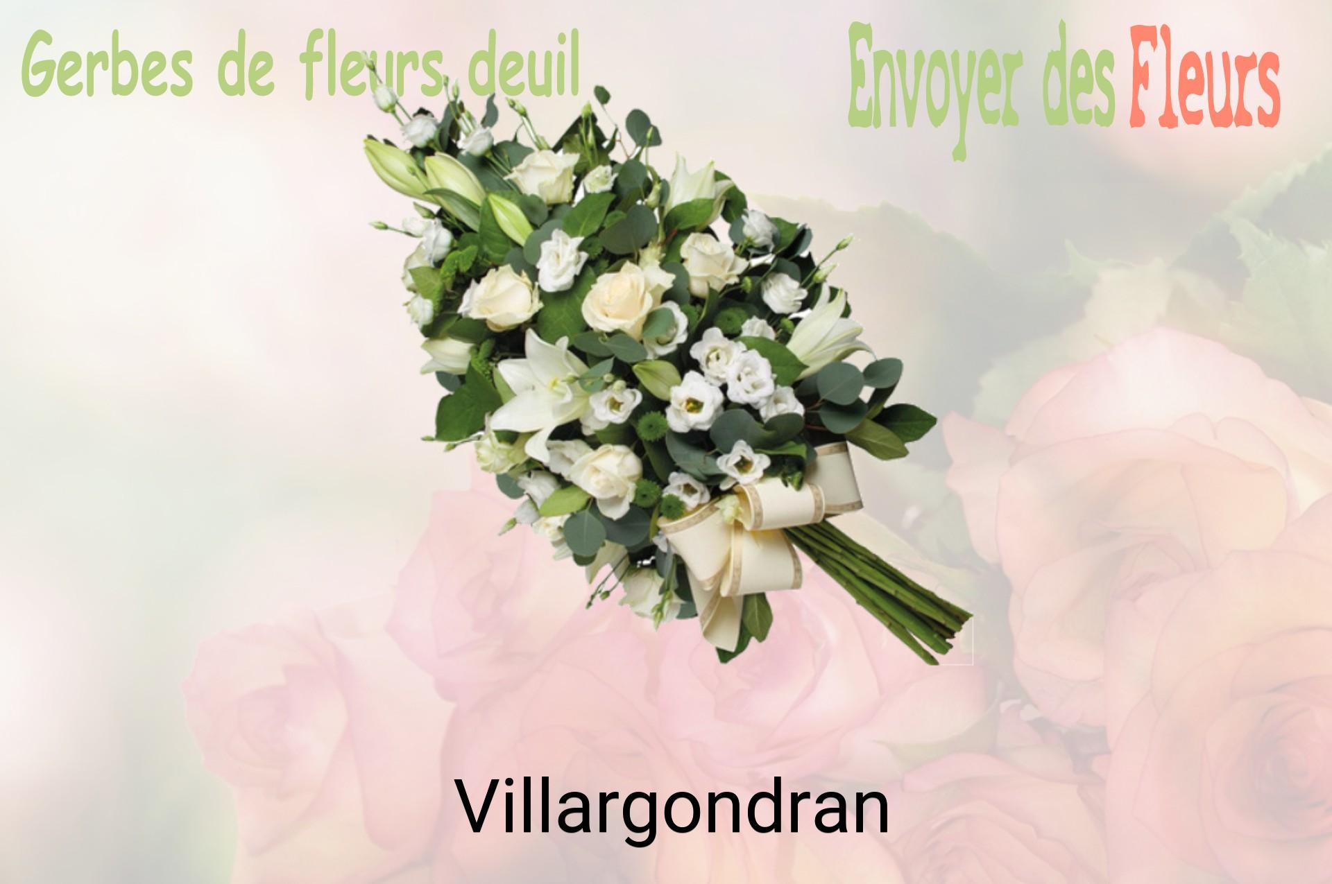 Gerbe de fleurs de deuil livrée à Villargondran